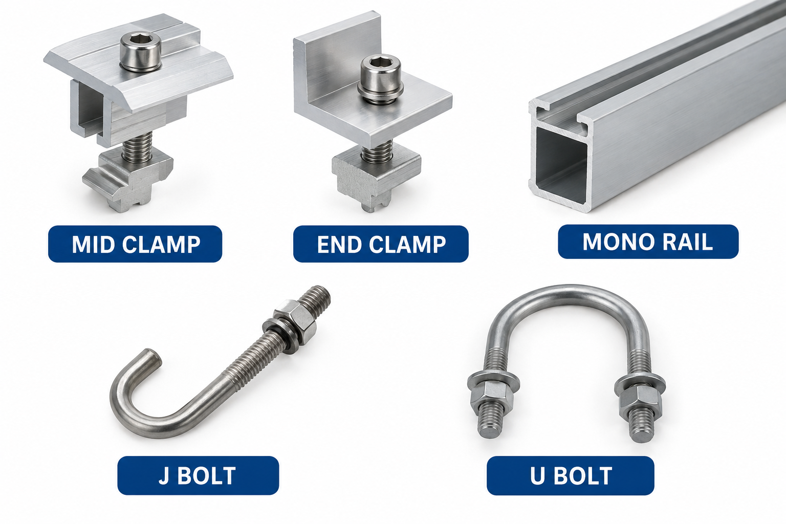 Mounting Accessories: Clamps, Rails & Bolts